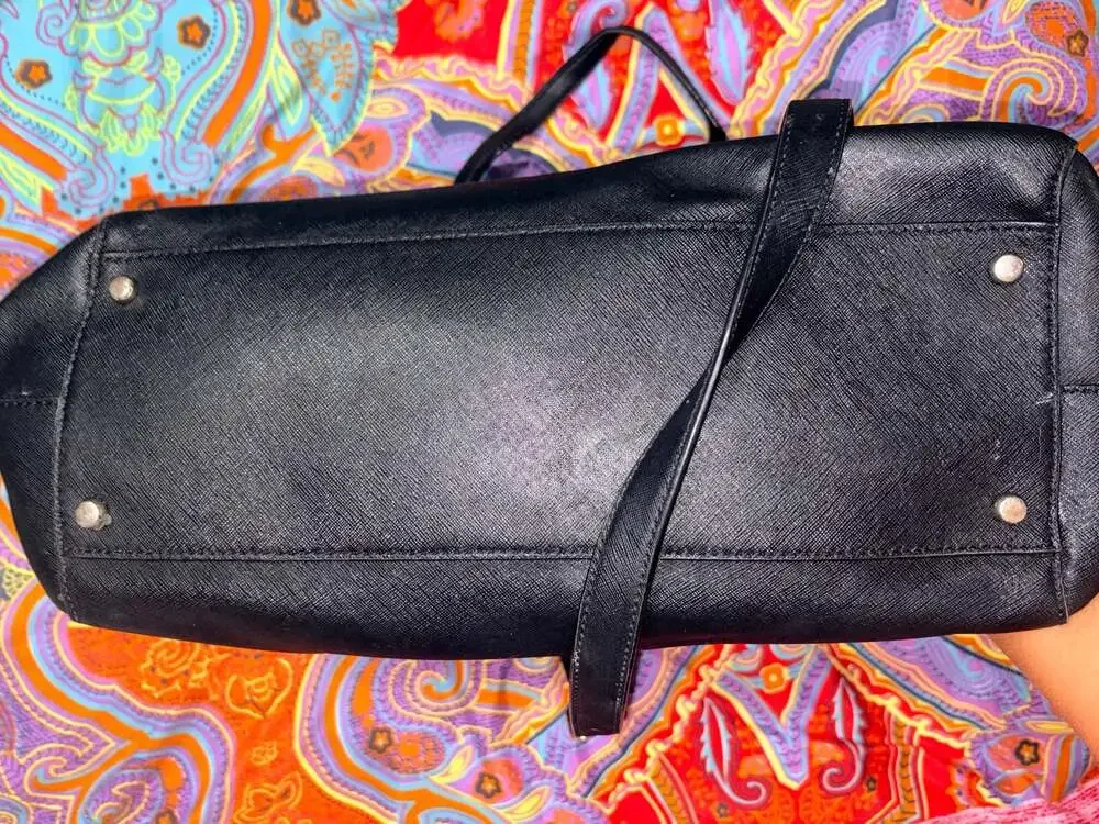 Kate Spade New York Laurel Way Leighann Black Saffiano Leather Satchel